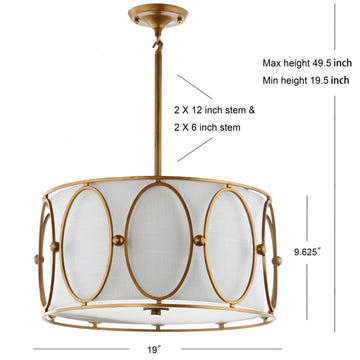 Violetta 19" Metal LED Pendant - JONATHAN Y
